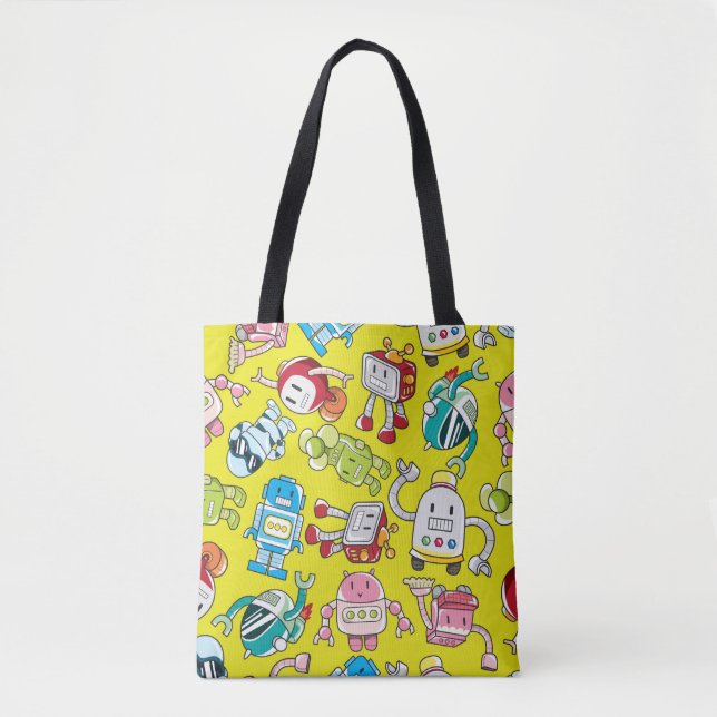 Tote Bag motif robot transparent (Devant)