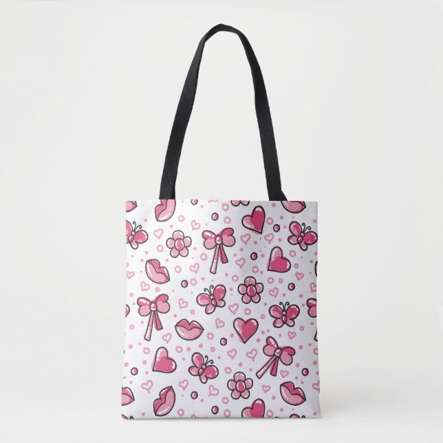 Tote Bag motif romantique (Devant)