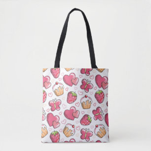 Tote Bag motif romantique de nourriture