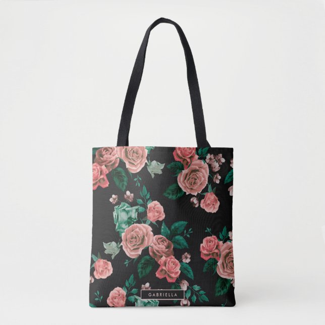 Tote Bag Motif rose (Devant)