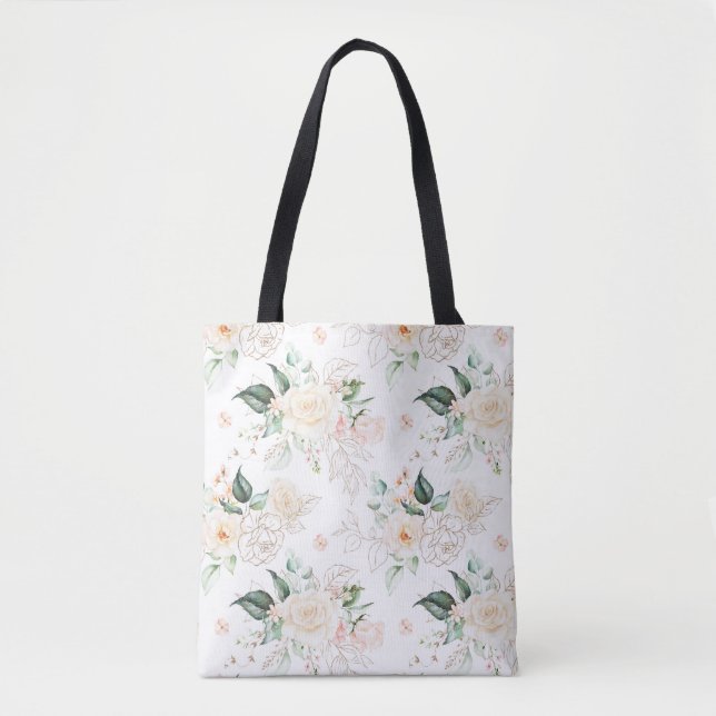 Tote Bag Motif rose Floral Garden (Devant)