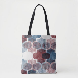 Tote Bag Motif rouge Abstrait géométrique