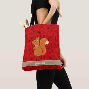 Tote Bag Motif rouge écureuil