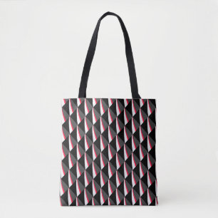 Tote Bag Motif rouge noir blanc gris