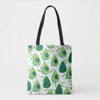 Tote Bag Motif sans couture avec avocats. Timbre texturé. v