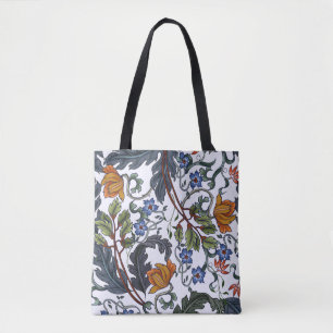 Tote Bag Motif sans couture avec fleurs dans le style art d