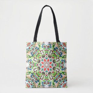 Tote Bag motif sans couture avec ornement floral clair. Vi