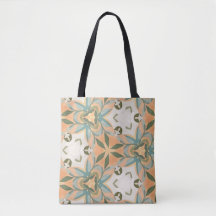 Motif sans couture de botanique bleu pêche