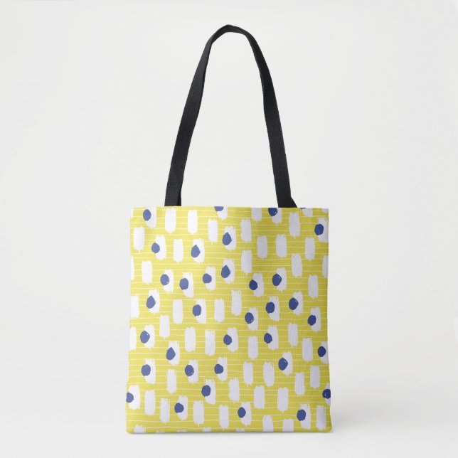 Tote Bag Motif sans couture de brosse dessinée à la main.  (Devant)