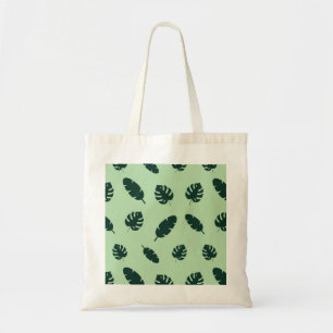 Tote Bag Motif sans couture de feuilles de Monstera et de p