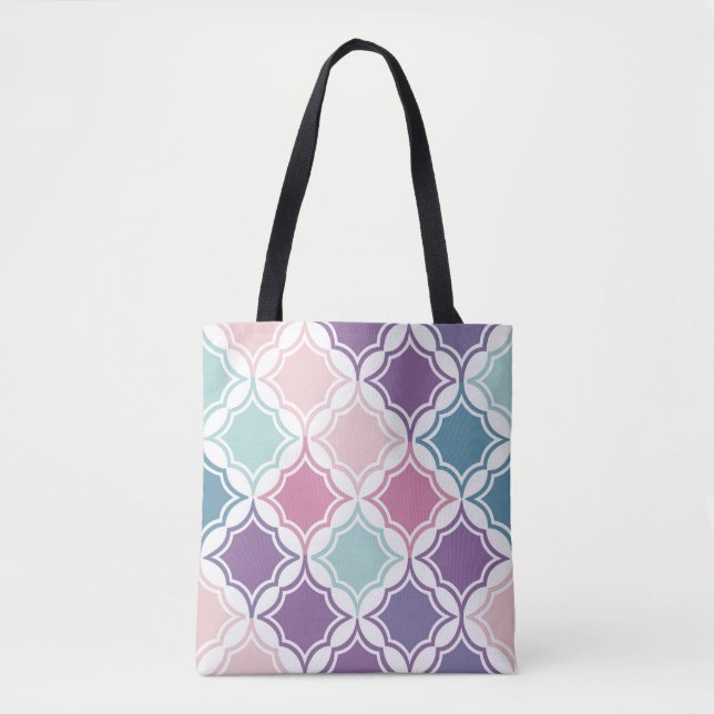 Tote Bag Motif sans couture de forme géométrique de couleur (Devant)