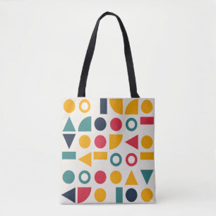 Tote Bag Motif sans couture de formes géométriques Bauhaus