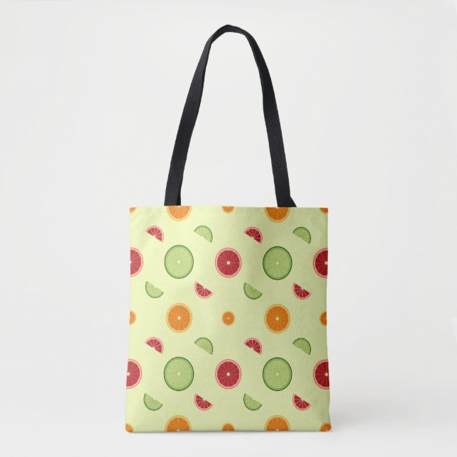 Tote Bag Motif sans couture de tranche d'orange (Devant)