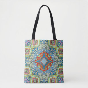 Tote Bag Motif sans couture dessinée à la main. Coloré a