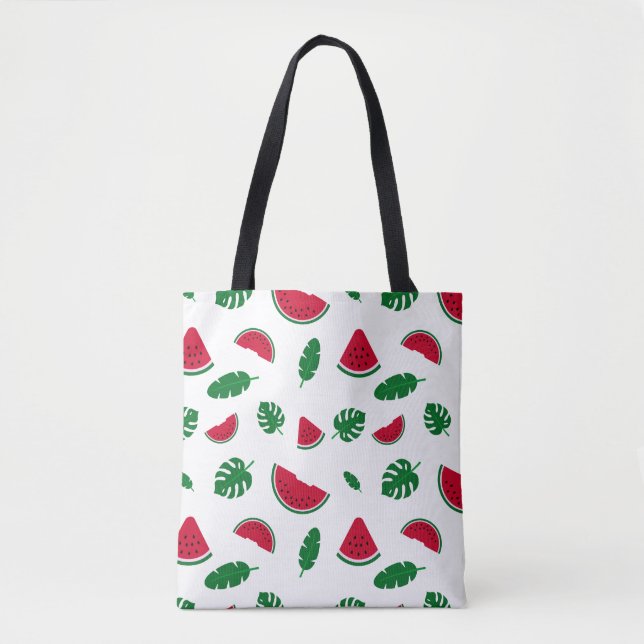 Tote Bag Motif sans couture d'été de pastèque tropicale (Devant)