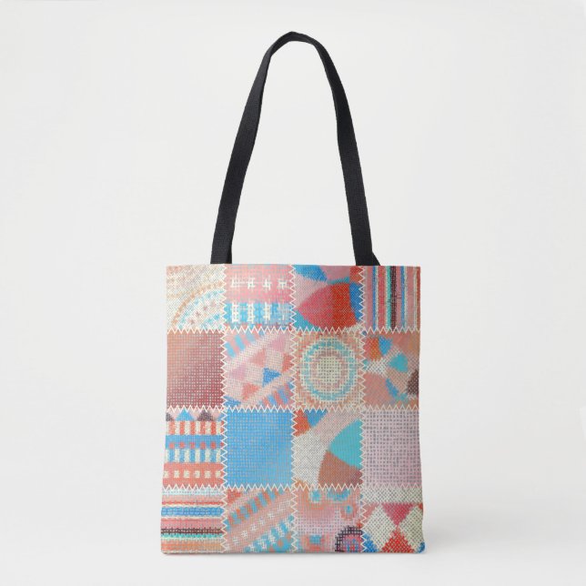 Tote Bag Motif sans couture. Imitation d'un motif de patchw (Devant)