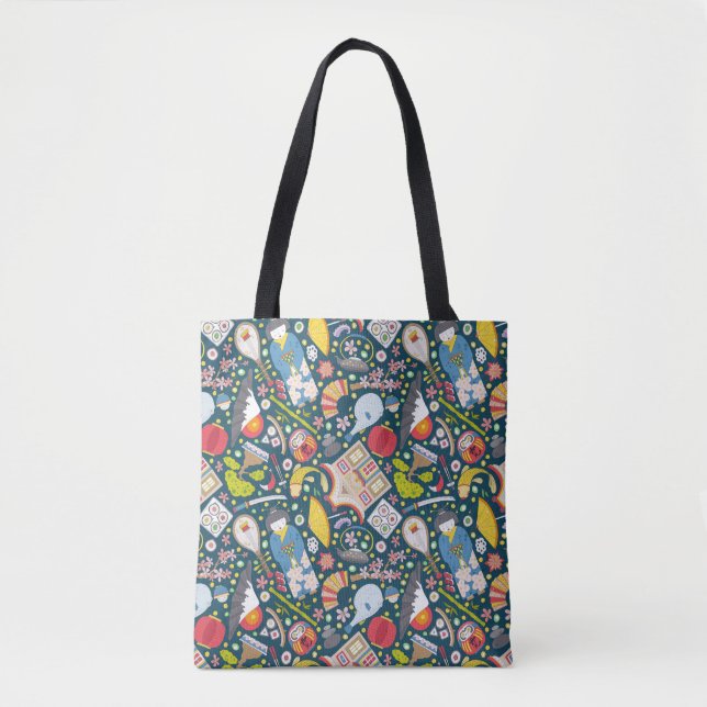 Tote Bag Motif sans couture japonais (Devant)