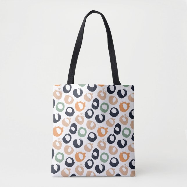 Tote Bag Motif sans soudure à point Polka. Illustration vin (Devant)