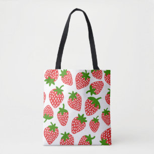Tote Bag Motif sans soudure à Strawberrie. illustration vin