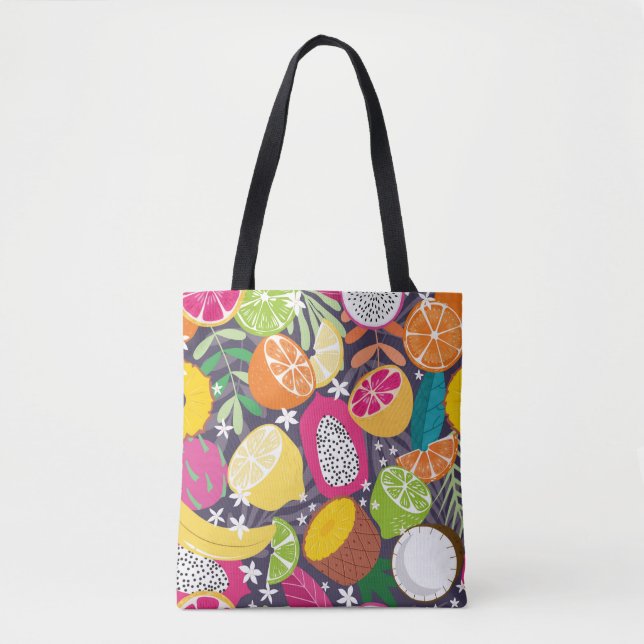 Tote Bag Motif sans soudure, collection de tropi exotiques (Devant)
