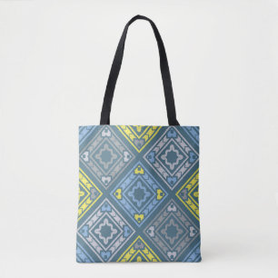 Tote Bag Motif sans soudure. Motif folklorique. Géométrie v
