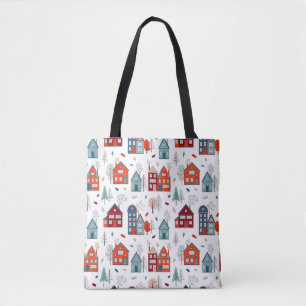 Tote Bag Motif scandinave d'art populaire de Chambre