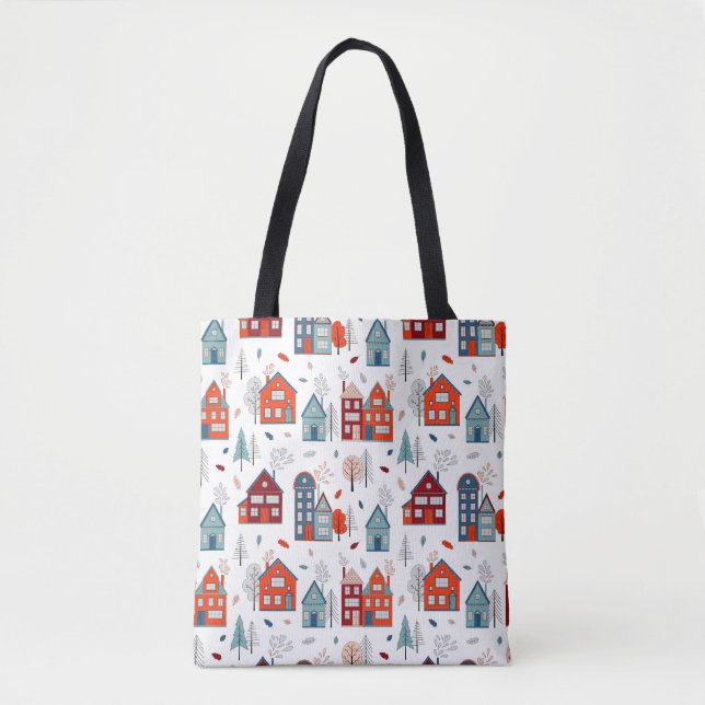 Tote Bag Motif scandinave d'art populaire de Chambre (Devant)