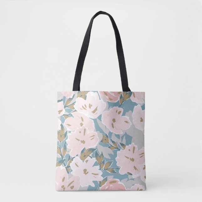 Tote Bag Motif simple et transparent de gouache tracée à la (Devant)
