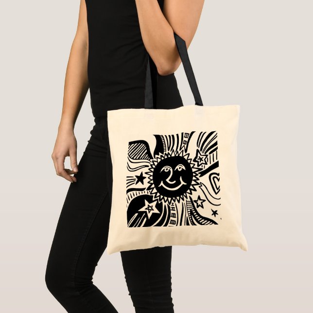 Tote Bag Motif Soleil Personnalisé  (Devant (produit))