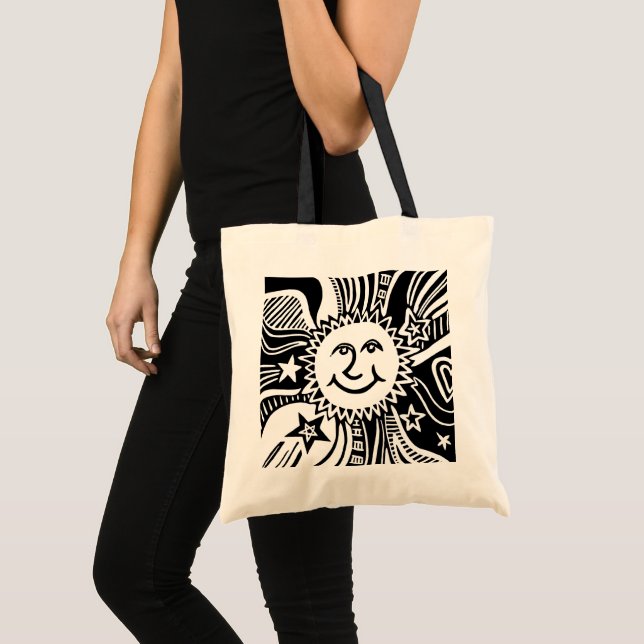 Tote Bag Motif Soleil Personnalisé  (Devant (produit))