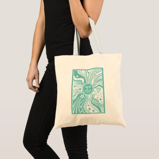 Tote Bag Motif Soleil Personnalisé  (Devant (produit))