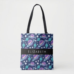 Tote Bag Motif spatial, Planètes, Étoiles, Galaxie, Votre n