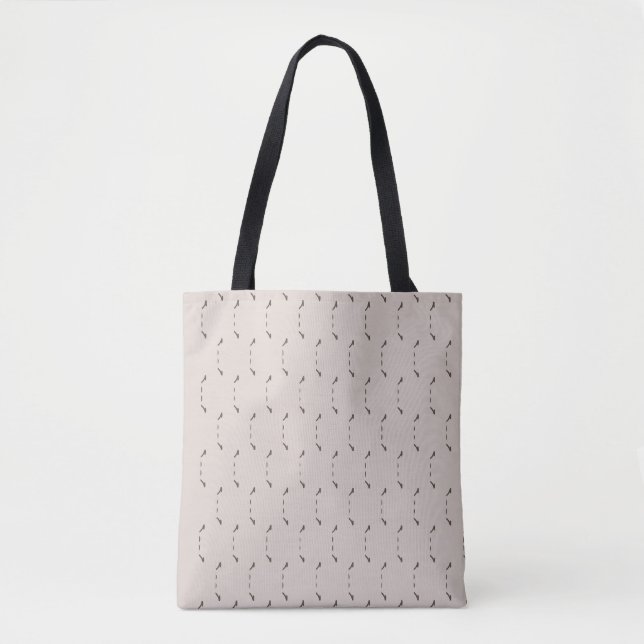 Tote Bag Motif spirale abstrait moderne sur fond beige (Devant)