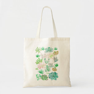 Tote Bag motif succulent bontanique
