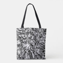 Motif succulent noir et blanc moderne chic de