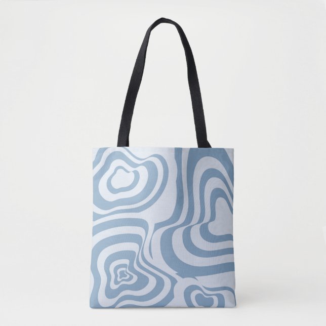 Tote Bag Motif Super Y2K rétro bleu (Devant)