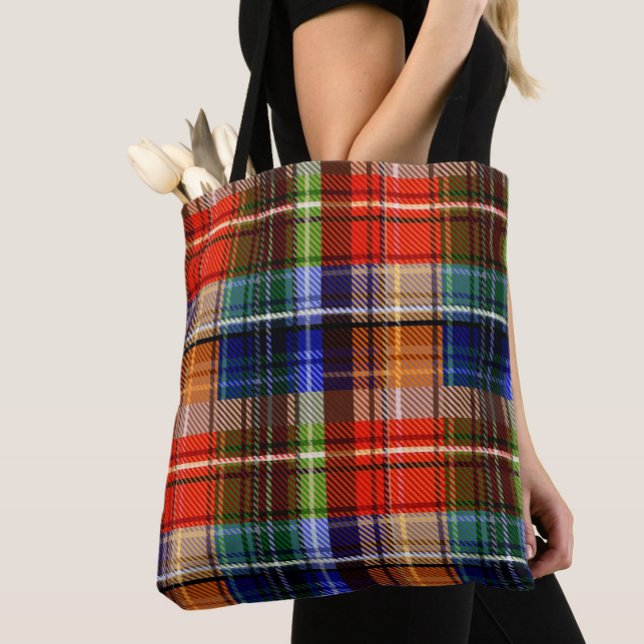 Tote Bag Motif Tartan Plaid Flannel Multicolore (Créateur téléchargé)