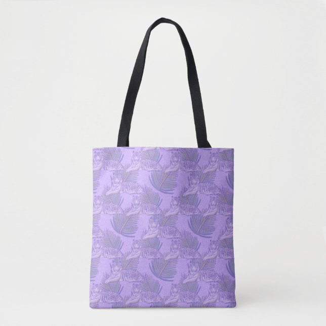 Tote Bag Motif Tigre Violet  (Devant)