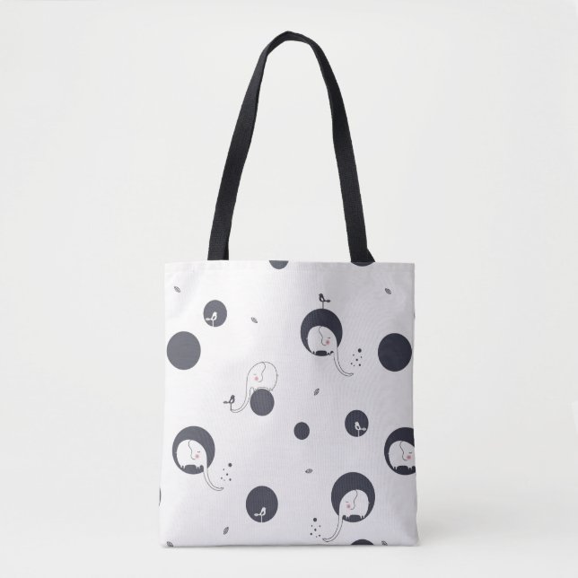 Tote Bag Motif timide d'éléphant (Devant)