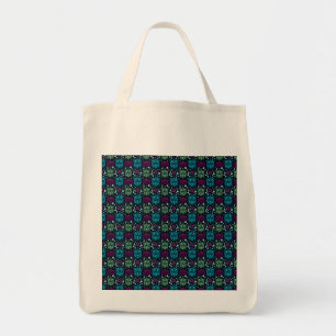 Tote Bag Motif Tortue de Mer & Fleur de Lotus