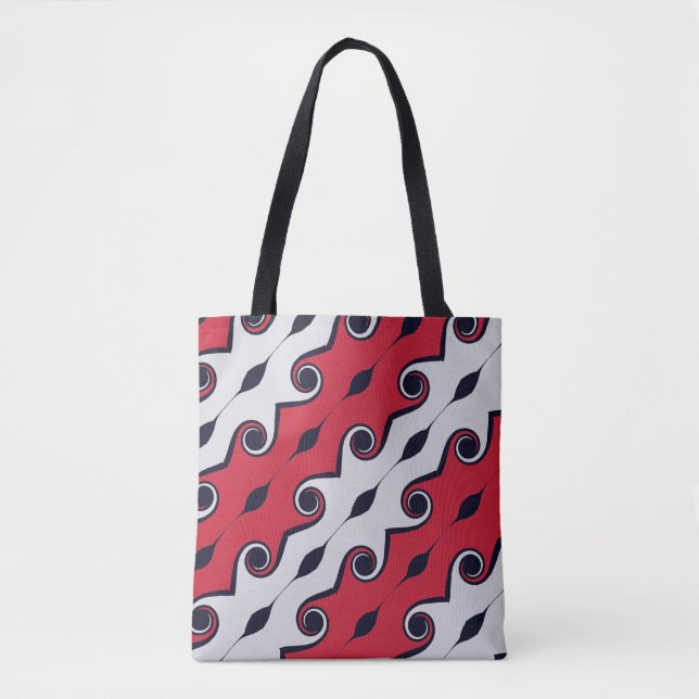 Tote Bag Motif tourbillonnant abstrait de mode (Devant)