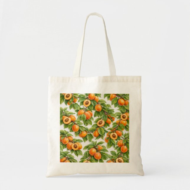 Tote Bag Motif tranche d'abricot (Devant)
