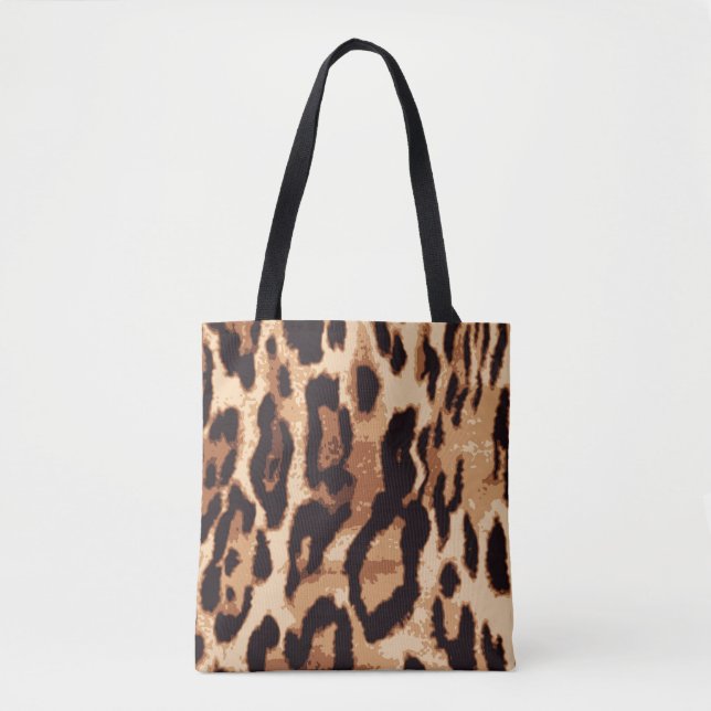 Tote Bag Motif transparent Empreinte de léopard (Devant)