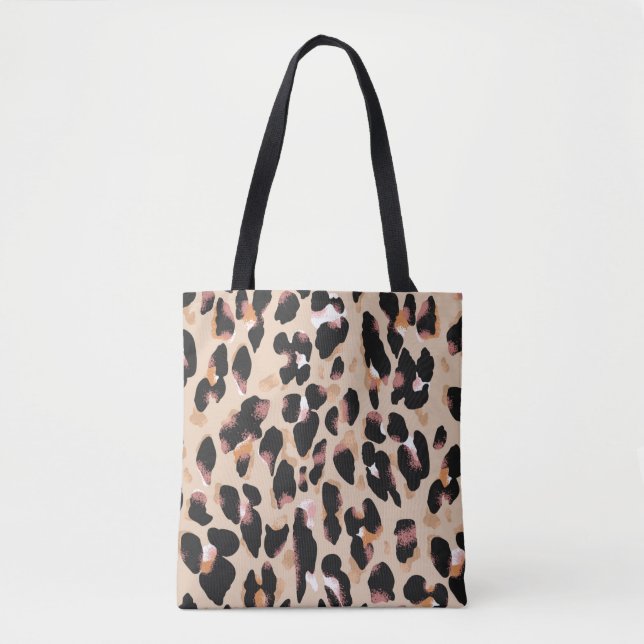 Tote Bag Motif transparent Empreinte de léopard (Devant)