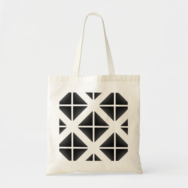 Tote Bag Motif triangle Black Trendy (Devant)
