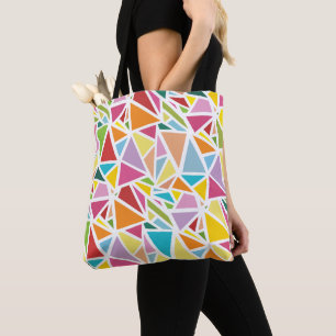 Tote Bag Motif triangles colorés