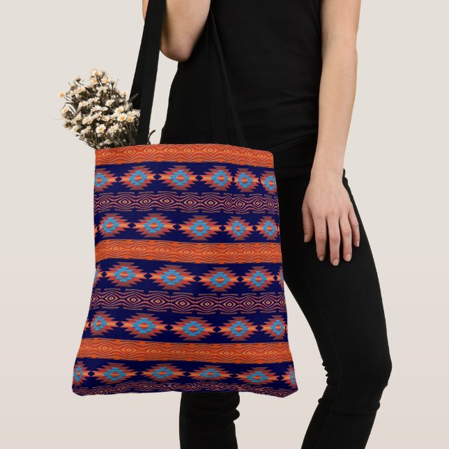 Tote Bag Motif tribal du sud-ouest (De près)