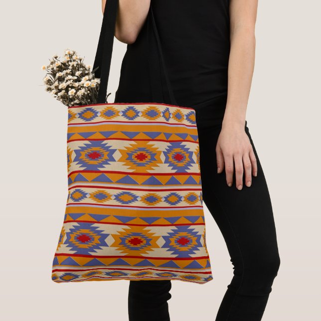 Tote Bag Motif tribal ethnique du sud-ouest (De près)