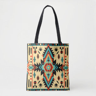 Tote Bag Motif tribal indien Ute coloré