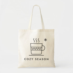 Tote Bag Motif tricot saison douillette Mug ligne